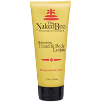 Naked Bee brand lotion for hands and body. Pomegranate & Honey scent.