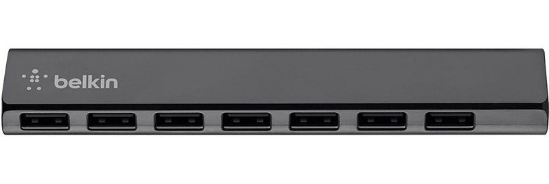 Belkin Ultra-Slim Desktop 7-Port USB Hub, Black | of Lake County Bookstore